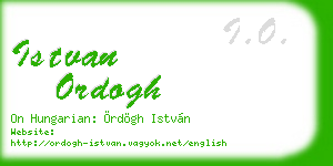 istvan ordogh business card