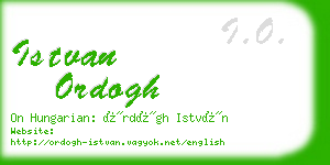 istvan ordogh business card